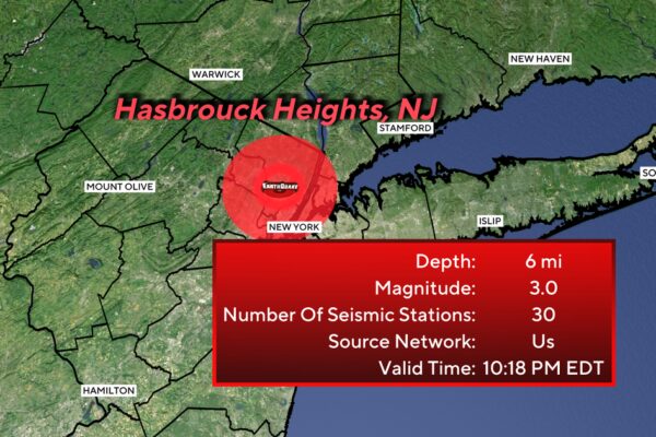 Terremoto in New Jersey: Scossa di 3.0 registrata a Hasbrouck Heights